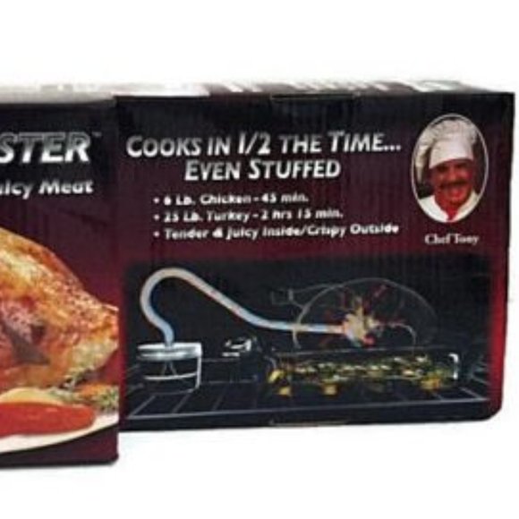 Turbo Roaster Chef Tony Cooks Chicken & Turkey In Half The Time New - Picture 2 of 8